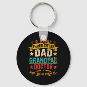 Porte-clés Docteur Grand-Père Pour Hommes Drôle Docteur Papa