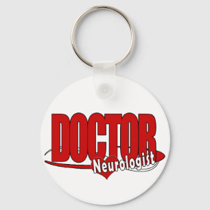 PORTE-CLÉS DOCTEUR ROUGE DE LOGO DE NEUROLOGUE GRAND