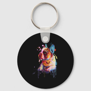 Porte-clés Dog French Bulldog Hand Drawing Art
