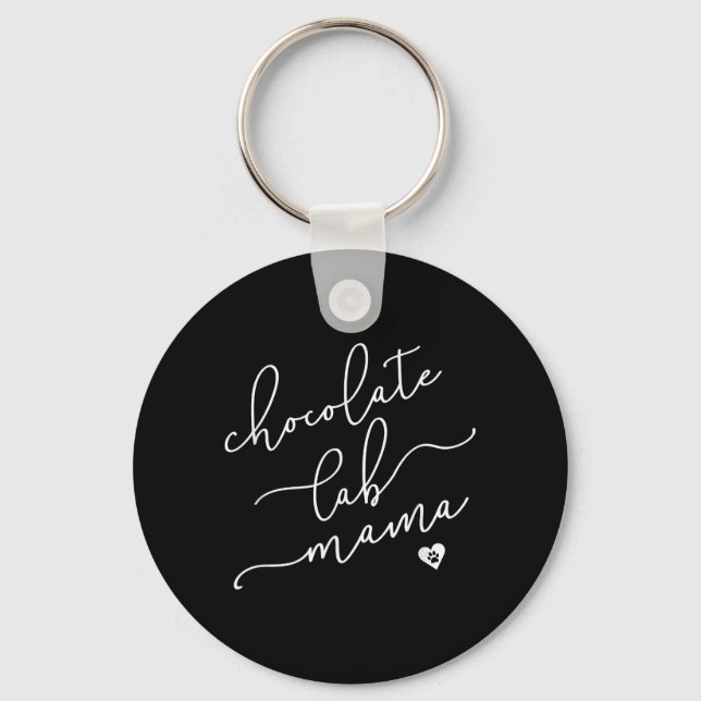 Porte-clés Dog Lover Chocolate lab Mama (Recto)