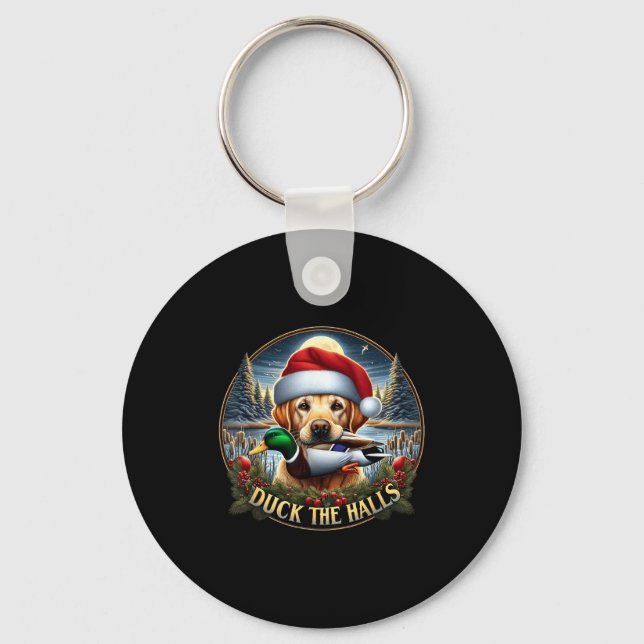 Porte-clés Dog Santa Duck Hunting Christmas Funny Adventure A (Recto)