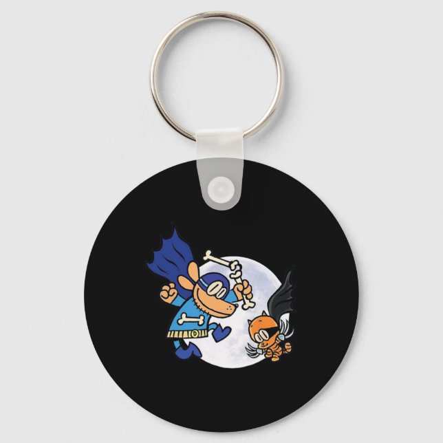 Porte-clés Dogman Et Chat Essentiels Pour Enfant (Recto)