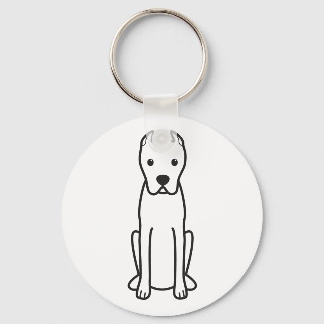 Porte-clés Dogo Argentino (Recto)