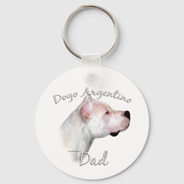 Porte-clés Dogo Argentino Papa 2 (Recto)