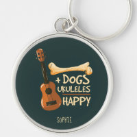 Dogs and Ukuleles Makes Me Happy Personalized