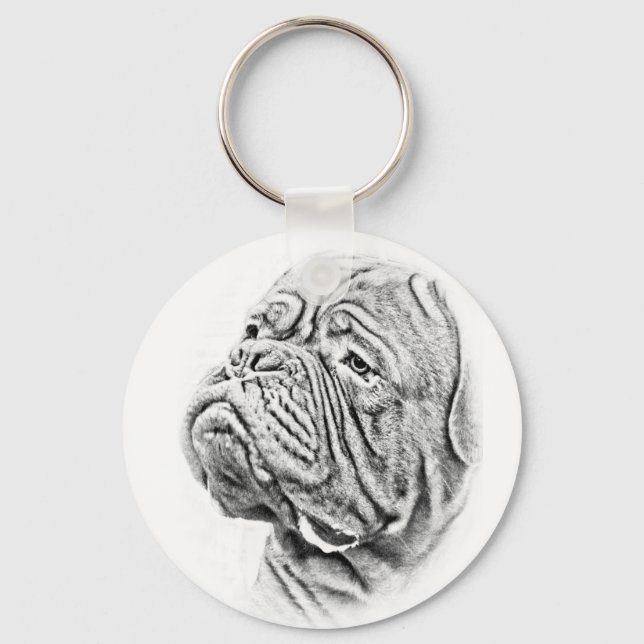 Porte-clés Dogue de Bordeaux (Recto)