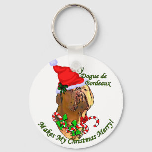 Porte-clés Dogue de Bordeaux Cadeaux de Noël