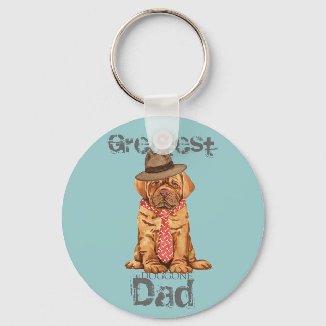 Porte-clés Dogue de Bordeaux Dad (Recto)