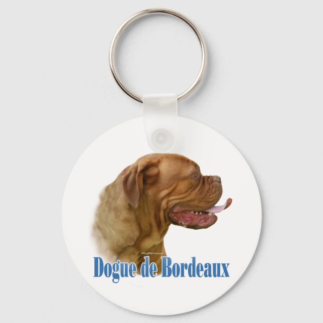 Porte-clés Dogue de Bordeaux Nom (Recto)