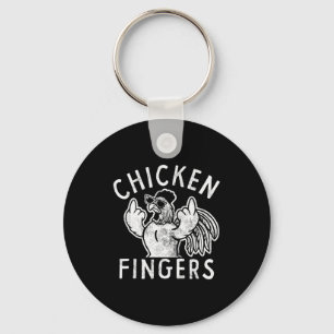 Porte-clés Doigts de poulet, doigts du milieu, poulet drôle