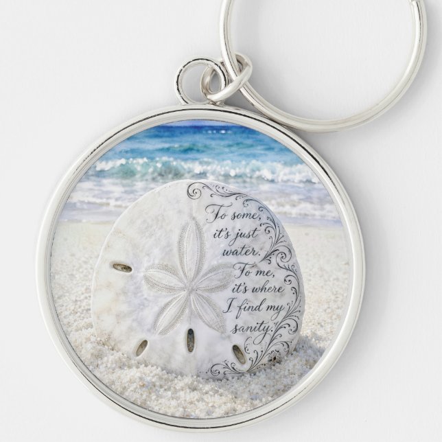 Porte-clés Dollar de Sable avec Citation Inspirante (Devant)