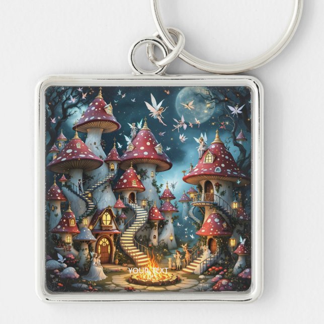 Porte-clés Domaine forestier de champignons mignons d'Imagina (Devant)