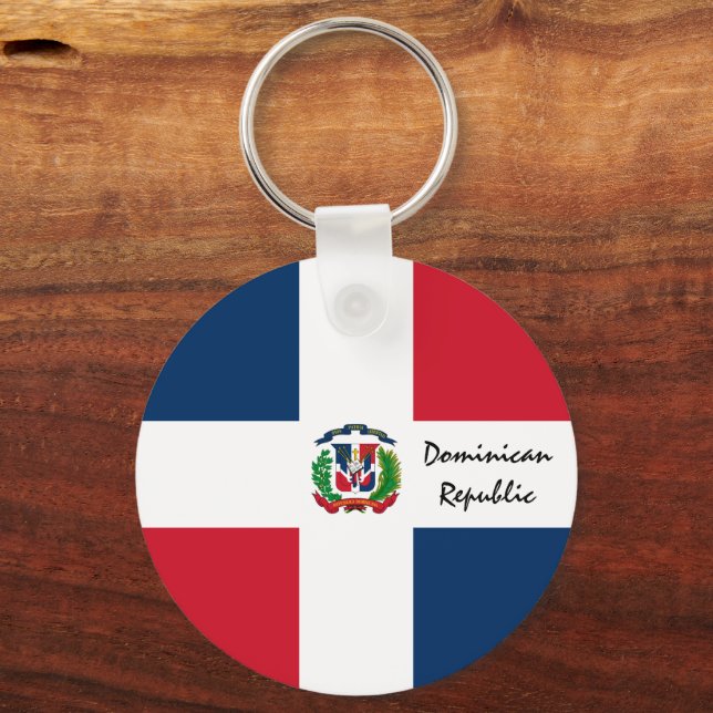 Porte-clés Dominican Flag, Dominican Republic patriots /sport (Recto)