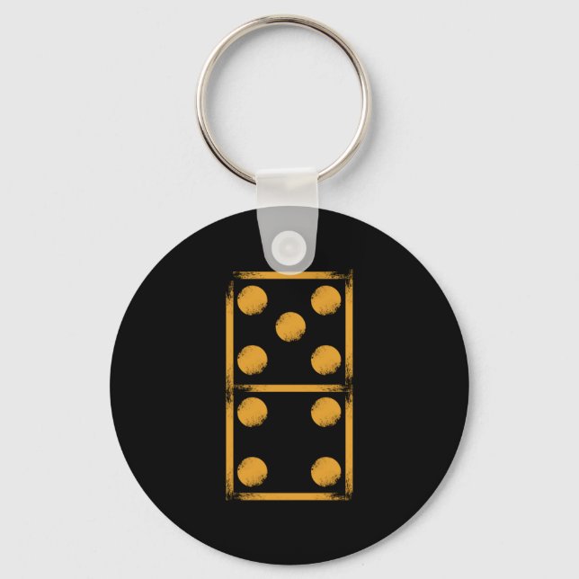 Porte-clés Domino 9 Dominoes Tiles Puzzler Game Gift (Recto)