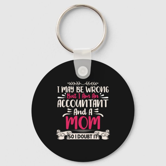 Porte-clés Don comptable | Accoutant Et Maman (Recto)