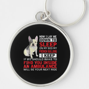 Porte-clés Don de chien Je Dors Sur Mon Lit Mon Chien À Bal