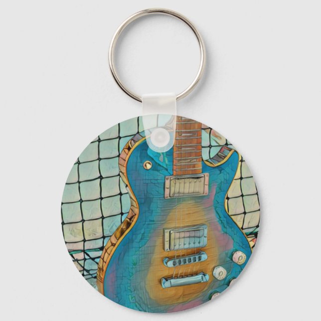 Porte-clés Don de guitare acoustique (Recto)