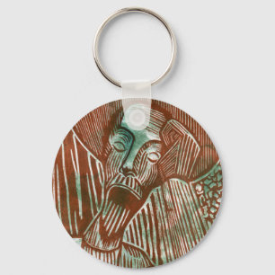 Porte-clés Don Quichotte en vert et Brown