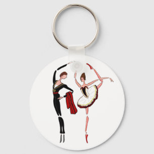PORTE-CLÉS DON QUIXOTE BALLET DANCERS. BALLET KEY CHAIN