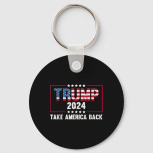 Porte-clés Donald Trump 2024 Reprendre l'Amérique Vintage rét