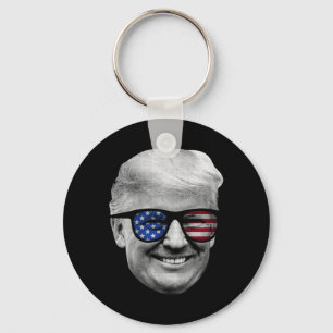 Porte-clés Donald Trump 4 juillet drapeau américain