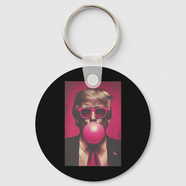 Porte-clés Donald Trump Bubble Gum 2024 (Recto)