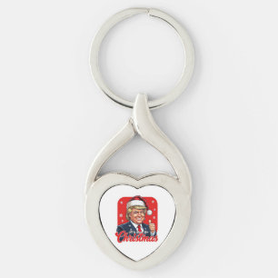 Porte-clés Donald Trump Christmas Santa Claus Art