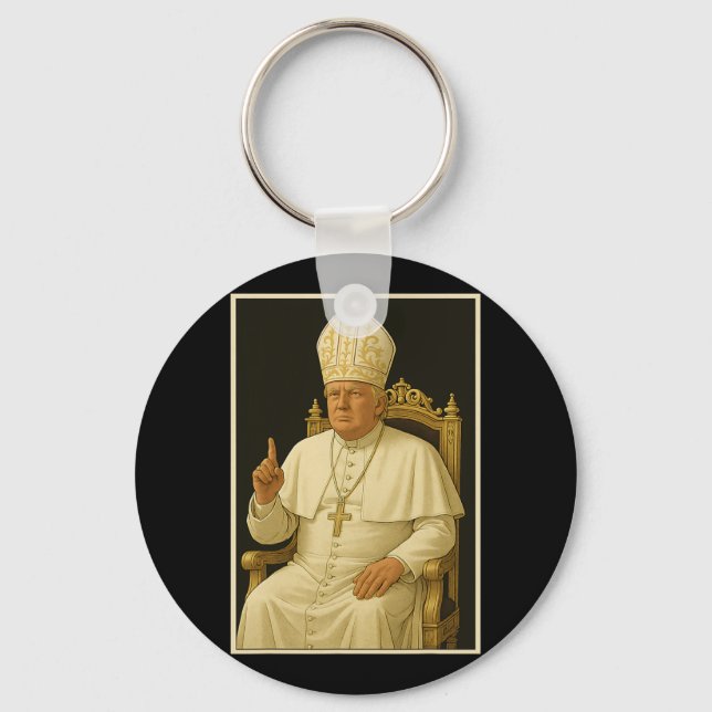 Porte-clés Donald Trump en mème du Vatican 1 (Recto)