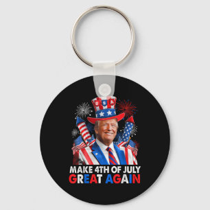 Porte-clés Donald Trump Feu patriotique Faire 4 juillet G
