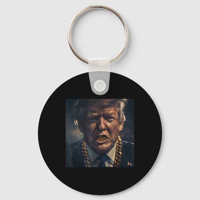 Porte-clés Donald Trump Gold Grillz (Recto)