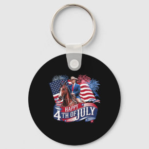 Porte-clés Donald Trump Joyeux 4 juillet pour les patriotes A