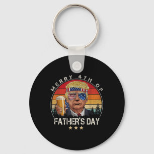Porte-clés Donald Trump Joyeux 4ème De Fête des pères Patriot