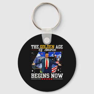Porte-clés Donald Trump L'Âge D'Or De L'Amérique Commence À C