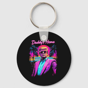 Porte-clés Donald Trump Papa Est À La Maison Drôle De Mème D'