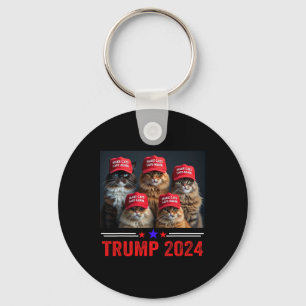 Porte-clés Donald Trump Rendre les chats en sécurité Casquett