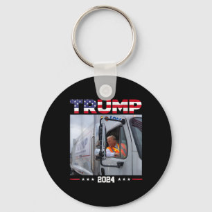 Porte-clés Donald Trump roule dans un camion à ordures - Cami