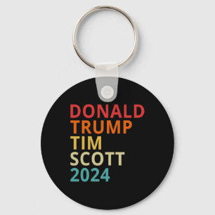 Porte-clés Donald Trump Tim Scott 2024 Président Républicain