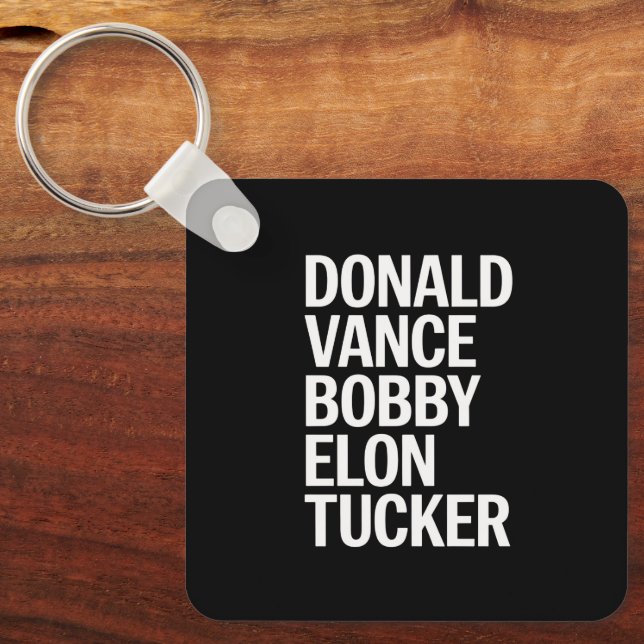Porte-clés Donald Vance Bobby Elon et Tucker (Recto)
