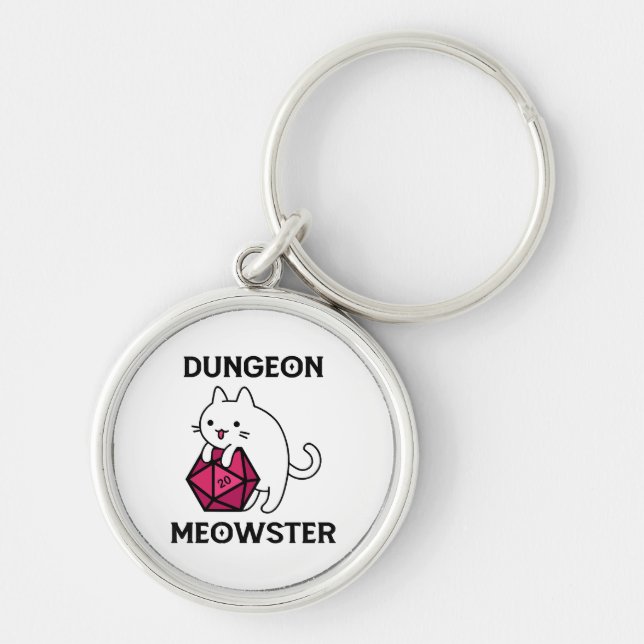 Porte-clés Donjon Meowster Chat Drôle (Devant)