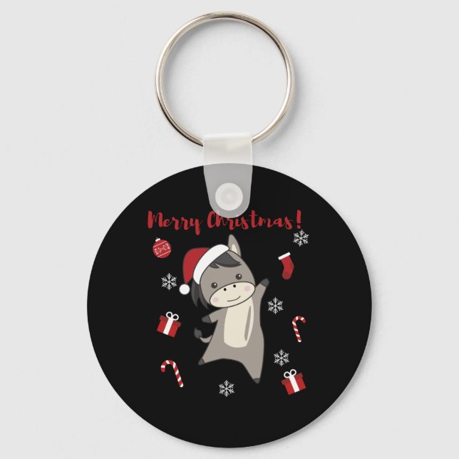 Porte-clés Donkey Christmas Donkeys (Recto)