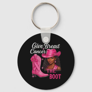 Porte-clés Donner Le Cancer Du Sein L'Initiale Cowgirl Cancer