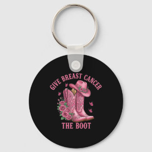 Porte-clés Donner Le Cancer Du Sein L'Initiale Cowgirl Cancer