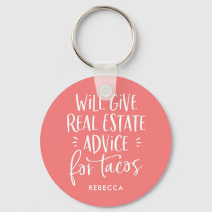 Porte-clés Donnera Des Conseils Immobiliers À Tacos Funny Age