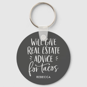 Porte-clés Donnera Des Conseils Immobiliers À Tacos Funny Age