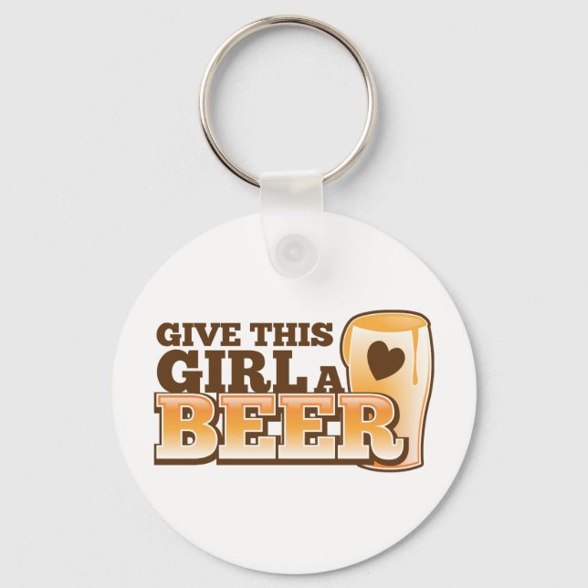 Porte-clés Donnez à cette fille une bière ND (Recto)