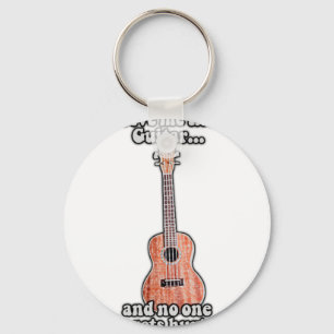Porte-clés Donnez-moi la guitare et personne ne sera blessé.