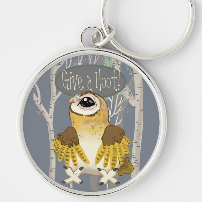 Porte-clés Donnez un coup de pied ! Barn Owl (Devant)