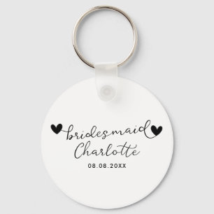 Porte-clés Dons de la fête de la mariée du budget noir blanc