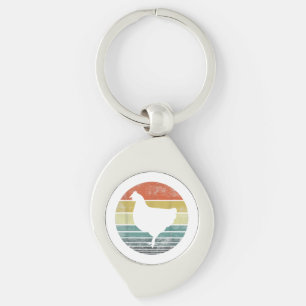 Porte-clés Dons De Poulets Amusants Fermier Rétro Vintage Far