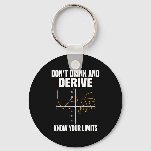 Porte-clés Dont Drink And Derive And Know Your Limit  (Recto)